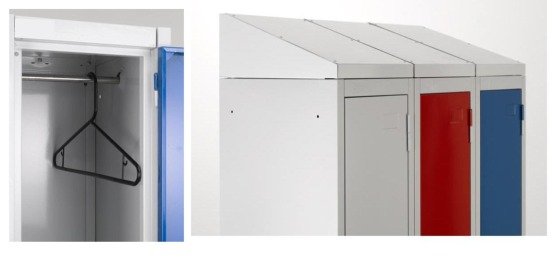 Hanging Rail & Sloping Tops for Atlas Lockers