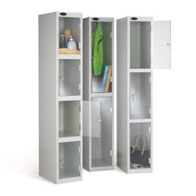vision panel clear door shop retail staff locker
