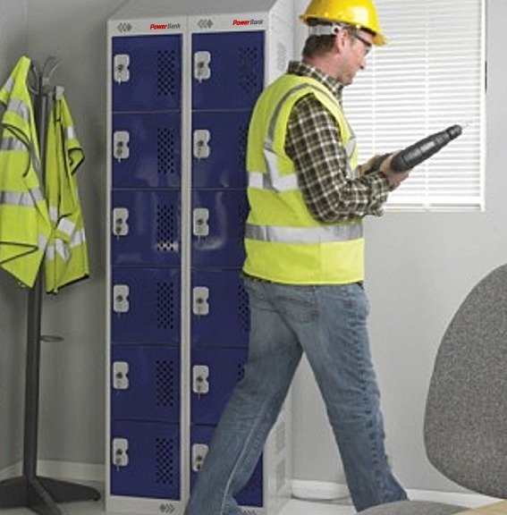 tool battery site charging locker
