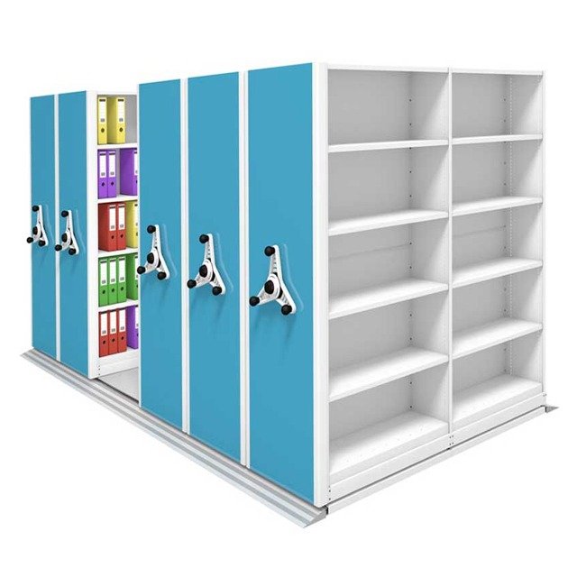 mobile shelving system for medical and healthcare storage