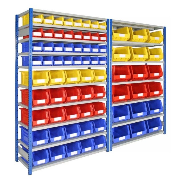 plastic bin shelving for medial & healthcare storage