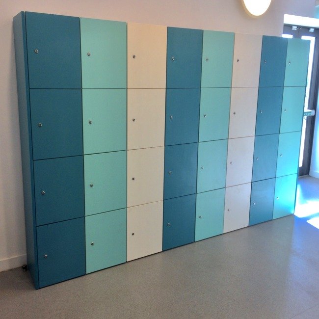 office buzzbox laminate matte gloss hot desk lockers