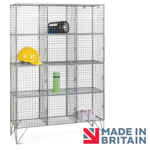 Wire mesh locker 12 compartment