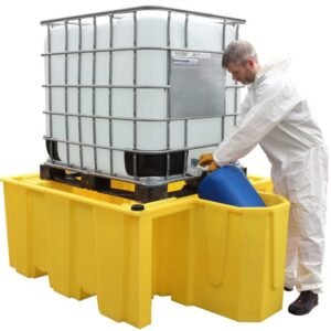romold bb1d ibc spill pallet with dispensing area