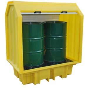 romold bp2hc 2 drum spill pallet with hard cover