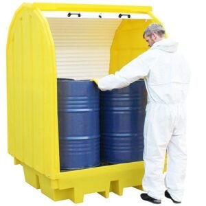 romold bp4hc 4 drum spill pallet with hard cover
