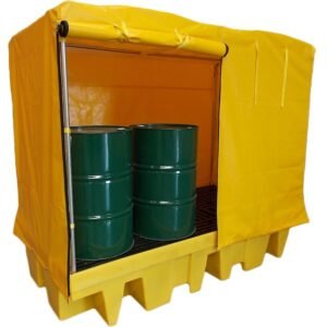 romold bp8c 8 drum spill pallet with soft cover